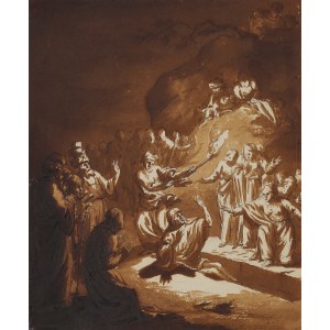 [Wilno, artysta doby stanisławowskiej] Franciszek SMUGLEWICZ (1745-1807), Wskrzeszenie Łazarza, ostatnia ćw.XVIII w.