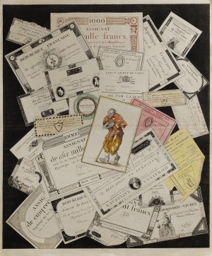 [Satire on banknotes and securities] Antoin TARDIEU (1757-1822), You'll be in trouble if you have banknotes - instead of gold, 1796-1797