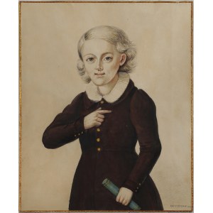 [Brzeg na Śląsku] Peter OSTERHOF (1789-1855), Portret młodzieńca z dyplomem, 1840