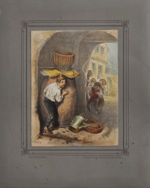 Theodor HOSEMANN (1807-1875), A game of hide and seek, 1854