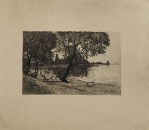 Carl Theodor MEYER - BASEK (1860-1932), On the shores of Lake Constance, early 20th century.