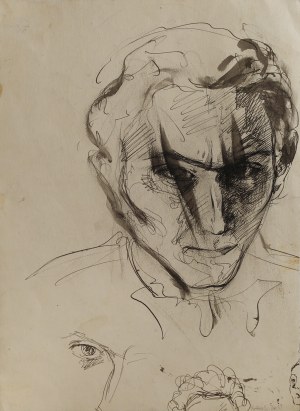 [Unknown portrait of Bruno Schulz] Wolfgang BREUER (1895-1927), Portrait of young artist Bruno Schulz from Drohobych, 1919