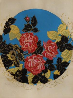 UNKNOWN artist (19th/20th century), Mottled roses against the sky, 1920s-30s.