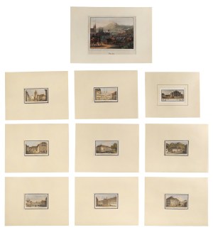 UNKNOWN artist (18th / 19th century), 9 views of Lucerne, Switzerland, 1833