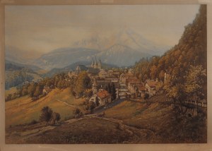 Georg FRITZ (1884-1967), Panorama of Berchtesgaden in the Alps, 1920s-30s.