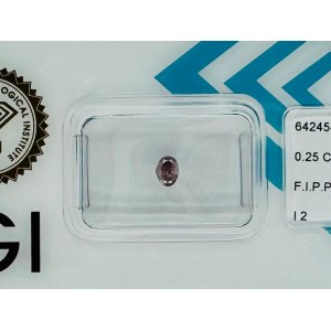 NATURAL POLISHED DIAMOND 0.25 FANCY PINK PURPLE INTENSE - I2 - IGI - F40801 - 7