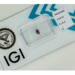 NATURAL POLISHED DIAMOND 0.25 FANCY PINK PURPLE INTENSE - I2 - IGI - F40801 - 7