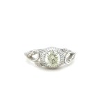 3.19 GR WHITE GOLD RING WITH FANCY YELLOW DIAMOND - RNG50302