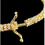14K YELLOW GOLD TENNIS BRACELET WITH ROUND BRILLIANT-CUT LAB-GROWN DIAMONDS
