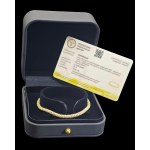 14K YELLOW GOLD TENNIS BRACELET WITH ROUND BRILLIANT-CUT LAB-GROWN DIAMONDS