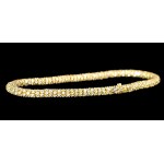 14K YELLOW GOLD TENNIS BRACELET WITH ROUND BRILLIANT-CUT LAB-GROWN DIAMONDS