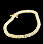 14K YELLOW GOLD TENNIS BRACELET WITH ROUND BRILLIANT-CUT LAB-GROWN DIAMONDS