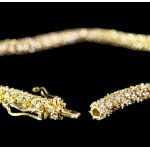 14K YELLOW GOLD TENNIS BRACELET WITH ROUND BRILLIANT-CUT LAB-GROWN DIAMONDS