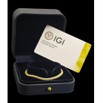 14K YELLOW GOLD TENNIS BRACELET WITH ROUND BRILLIANT-CUT LAB-GROWN DIAMONDS