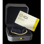 14K YELLOW GOLD TENNIS BRACELET WITH ROUND BRILLIANT-CUT LAB-GROWN DIAMONDS