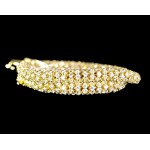 14K YELLOW GOLD TENNIS BRACELET WITH ROUND BRILLIANT-CUT LAB-GROWN DIAMONDS