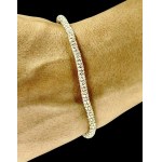 14K YELLOW GOLD TENNIS BRACELET WITH ROUND BRILLIANT-CUT LAB-GROWN DIAMONDS
