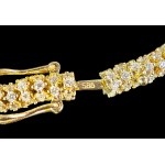 14K YELLOW GOLD TENNIS BRACELET WITH ROUND BRILLIANT-CUT LAB-GROWN DIAMONDS