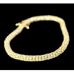 14K YELLOW GOLD TENNIS BRACELET WITH ROUND BRILLIANT-CUT LAB-GROWN DIAMONDS