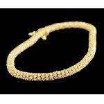 14K YELLOW GOLD TENNIS BRACELET WITH ROUND BRILLIANT-CUT LAB-GROWN DIAMONDS