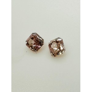 2 NATURAL POLISHED DIAMONDS 0.39 FANCY PINK - SI2 - F40801-27