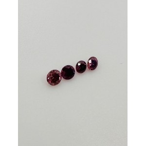 4 NATURAL POLISHED DIAMONDS 0.3 FANCY DEEP PINK - VS2 - C40106-4