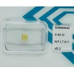 NATURAL POLISHED DIAMOND 0.4 NATURAL FANCY LIGHT GREEN YELLOW - VS2 - IGI - EY40701 - 6