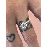 0.5 CT F/VS1 GOLD SOLITAIRE RING - TF LAB5