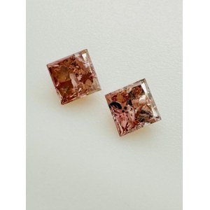 DIAMOND NATURAL POLISHED 0.42 FANCY PINK DEEP ORANGE - I2 - F40801-17