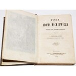 MICKIEWICZ ADAM - PISMA, WYDANIE NOWE, ZNACZNIE POWIĘKSZONE. TOM III-IV: Pan Tadeusz, czyli ostatni zajazd na Litwie; Korybut książe Nowogrodka; Szanfary. Kasyda z Arabskiego. 