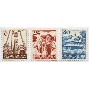 General Government, Views stamps (3pcs) - Atest Zbigniew Korszeń