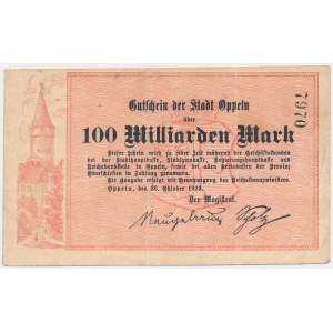 Opole [Oppeln], 100 billion marks 1923