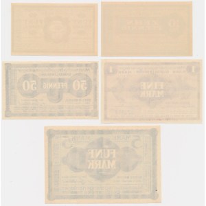 Camp Quedlinburg, 5 fenigs - 5 marks 1916 - set (5pcs)