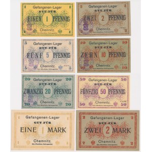 Chemnitz camp, 1 fenig - 2 marks - set (8pcs)