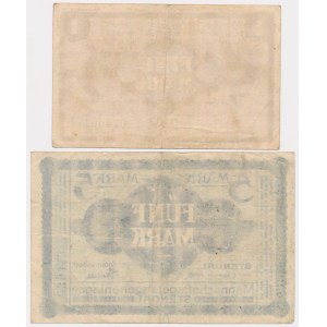 Camp Stendal, 1 and 5 marks 1916 - set (2pcs)