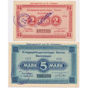 Camp Senne, 2 and 5 marks 1917 - set (2pcs)