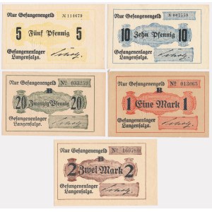 Langensalz camp, 5 fenig - 2 marks - set (5pcs)