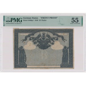 Wrocław [Breslau], 25 talarów (1848) - nieukończony druk awersu