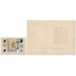 DRAFT notgeld of the city of WEIMAR, 50 pfennig, signed Menzel