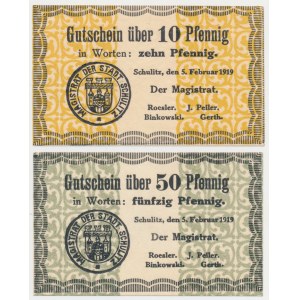 Solec Kujawski [Schulitz], 10 and 50 fenig 1919 - set (2pcs)