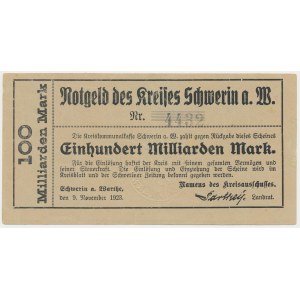 Skwierzyna [Schwerin an der Warthe], 100 miliárd mariek 1923