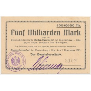 Sobięcin [Nieder Hermsdorf], 5 mld marek 1923
