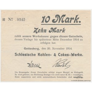 Boguszów-Gorce [Gottesberg], Kohlen &amp; Cokes factories, 10 marks 11.1914