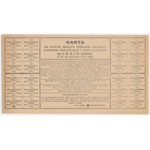 Galicja, Karta kontroli spożycia tłuszczów... 1916