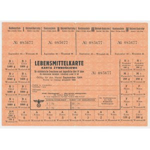 Warszawa, Karta żywnościowa 09.1944