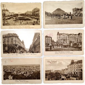 Lwów - Lemberg - Kopiec Unii Lubelskiej, Plac Halicki i inne [ K.U.K. Lemberg, Cenzura Wojskowa ]