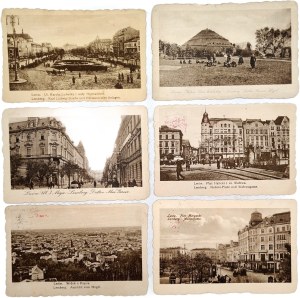 Lviv - Lemberg - Lublin Union Mound, Halytska Square and others [ K.U.K. Lemberg, Military Censorship ].