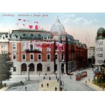 Lwów - Lemberg - Ulica Akademicka, Kasa Oszczędności i Bank Polski [ K.U.K. Lemberg, Cenzura Wojskowa ]