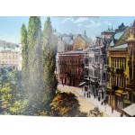 Lwów - Lemberg - Ulica Akademicka, Kasa Oszczędności i Bank Polski [ K.U.K. Lemberg, Cenzura Wojskowa ]