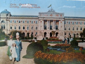 Lviv - Lemberg - Parliament Building, Mickiewicz Column and others [ K.U.K. Lemberg, Military Censorship ].